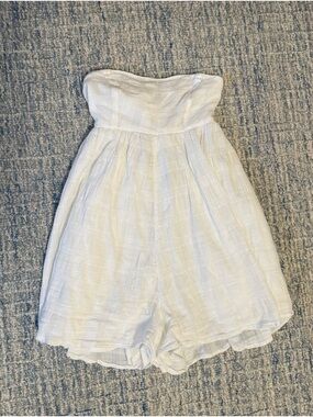 Strapless White Romper